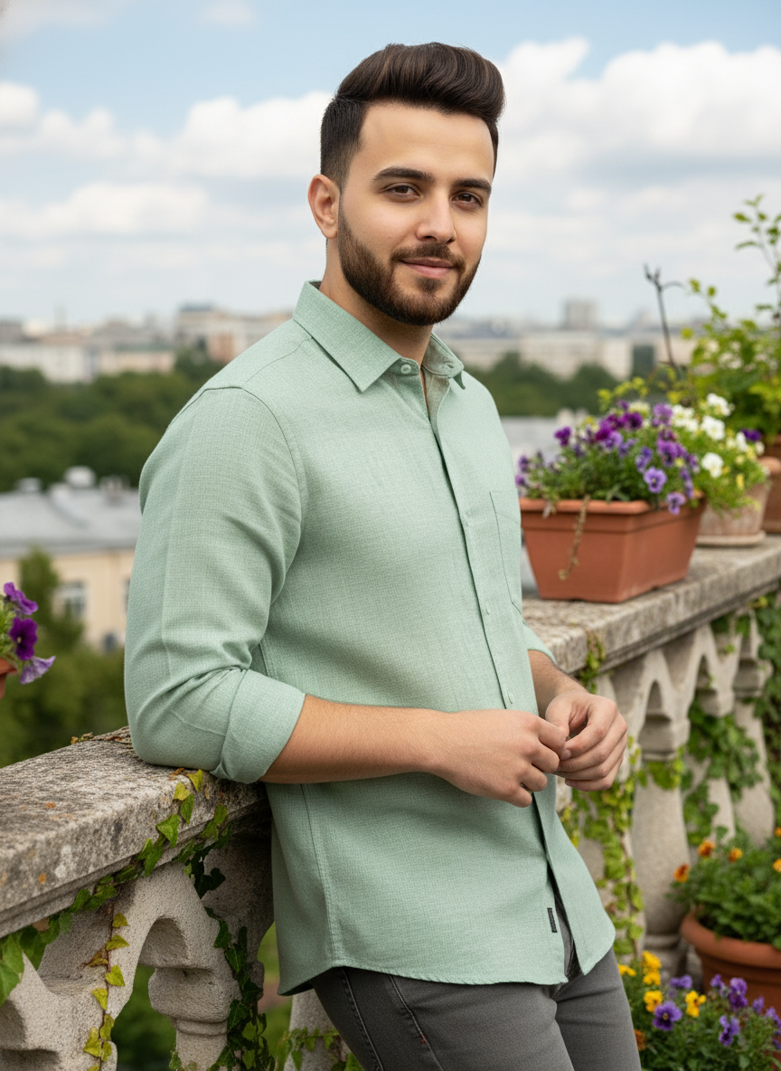 pure linen green shirt pure linen green shirt