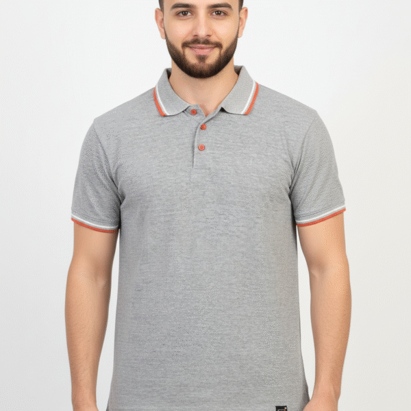 light grey polo tshirt for men psi premium photoshoot
