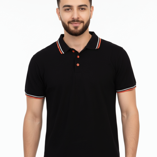 black polo tshirt for men psi premium photoshoot