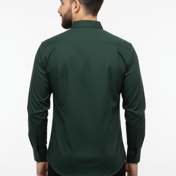 Dark Green Pure Cotton Shirt for Men